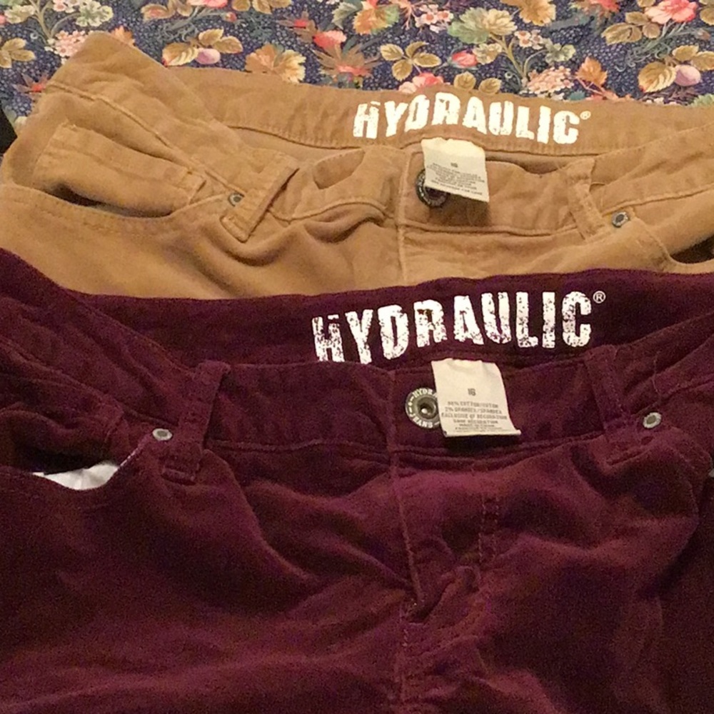 SOLD Hydraulic 2 pack Corduroy jeans Sz 16 in EUC